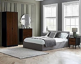 Alba Black and Walnut Bedroom Furniture Range